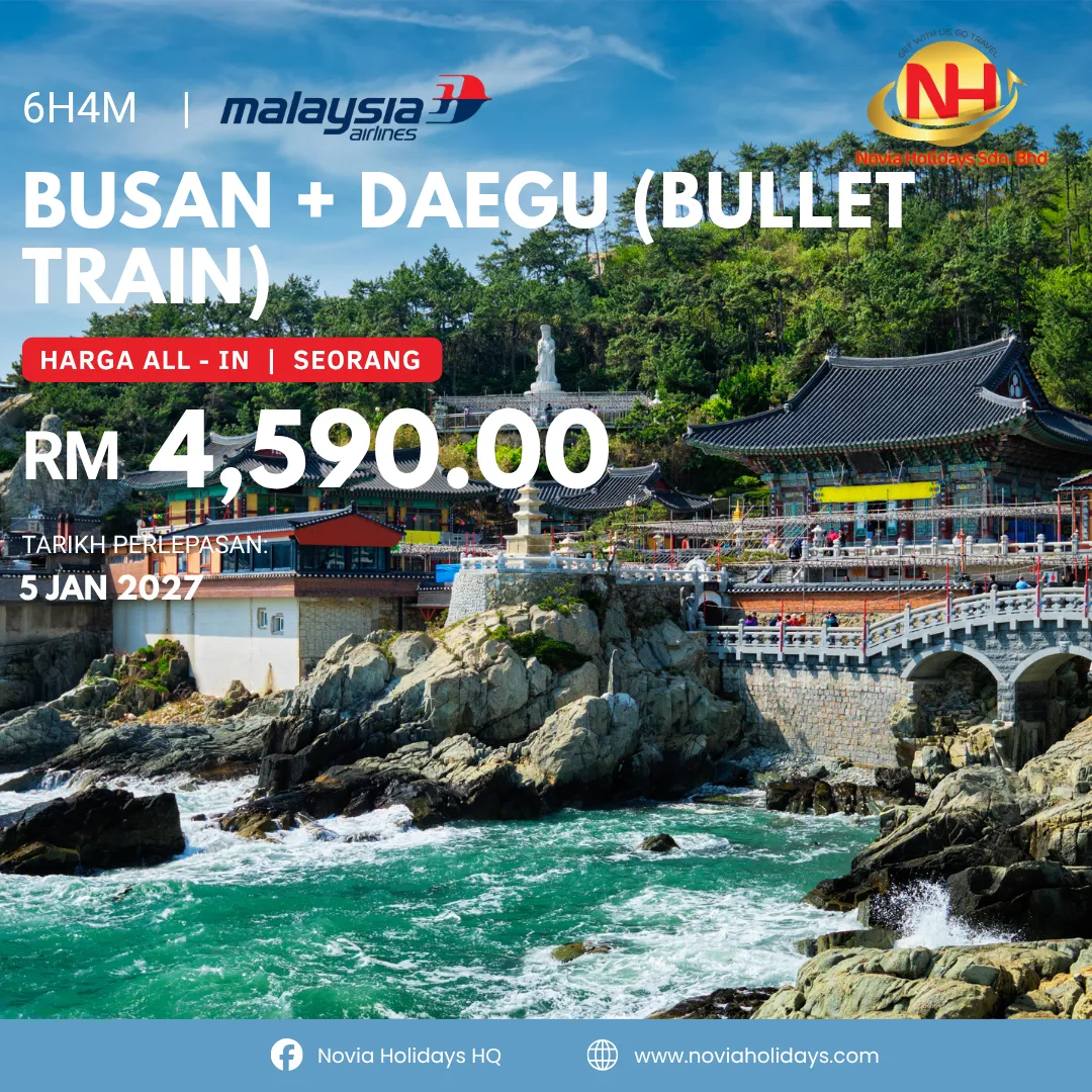 6H4M BUSAN + DAEGU (BULLET TRAIN)