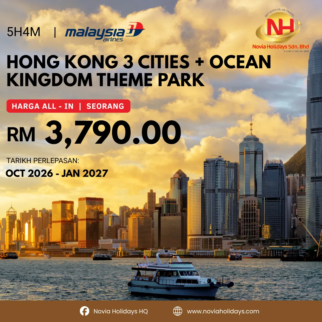 5H4M HONG KONG 3 CITIES + OCEAN KINGDOM THEME PARK